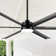Chalmas Large Matte Black Indoor/Covered Outdoor Ceiling Fan with Light and Remote, 6 Aluminum Blades, 6-Speed Quiet DC Motor, LED Tri-Colour Temperature, Memory Function, Timer, 6''/12'' Downrods