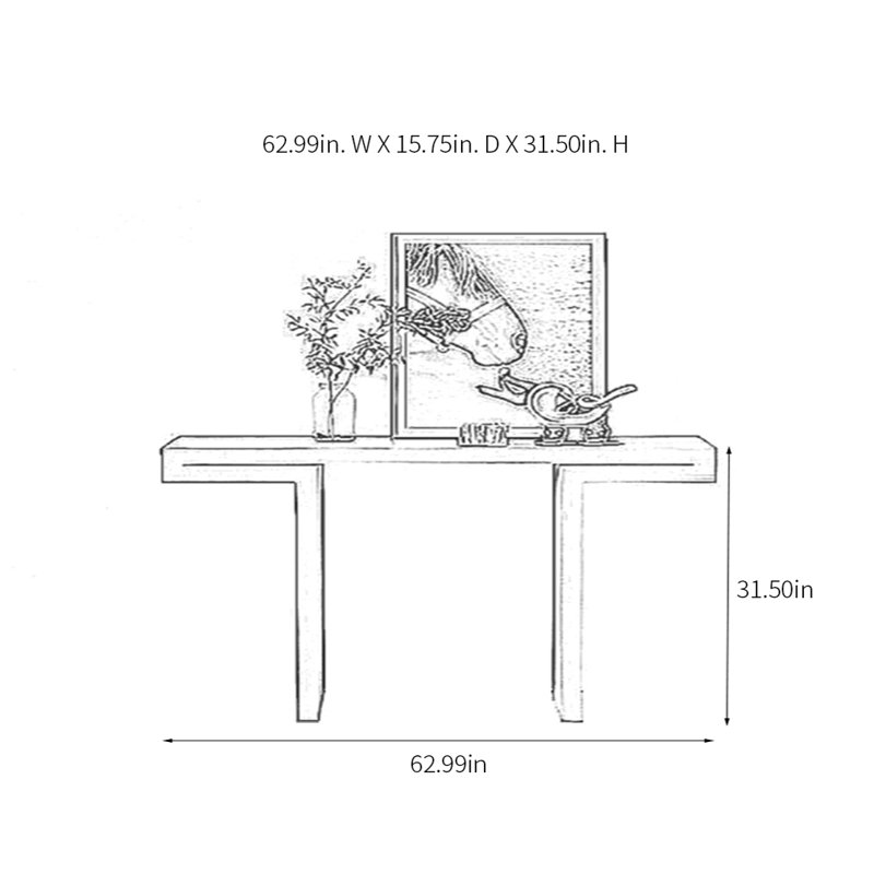 Horchak, 31.5" H x 62.99" W x 15.75" D, Black