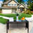 Brown Patio Coffee Table - Clear Glass, 31.15X17.5 Inch, Water Furniture , , 180 Lbs