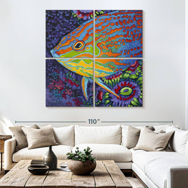 Brampt Brilliant Tropical Fish I, 74" H x 74" W