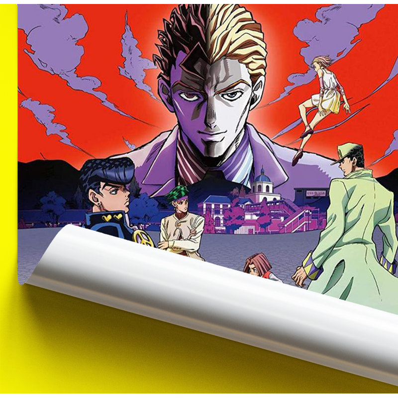  Sous licence officielle de JoJo's Bizarre Adventure - Diamond Incassable - affiche d'art - 24 x 36 po - reproduction décorative - papier affiche - prêt à encadrer