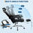 Ergonomic Mesh Office Chair with Footrest - High-Back Swivel Desk Chair with Headrest & Adjustable Lumbar Support for Home, Office, Gaming (Black)-431888533-431888537