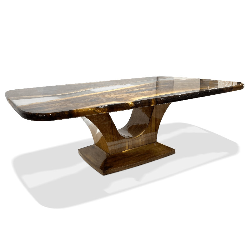 Signature Walnut Wood Dining Table, 42" W x 72" L 