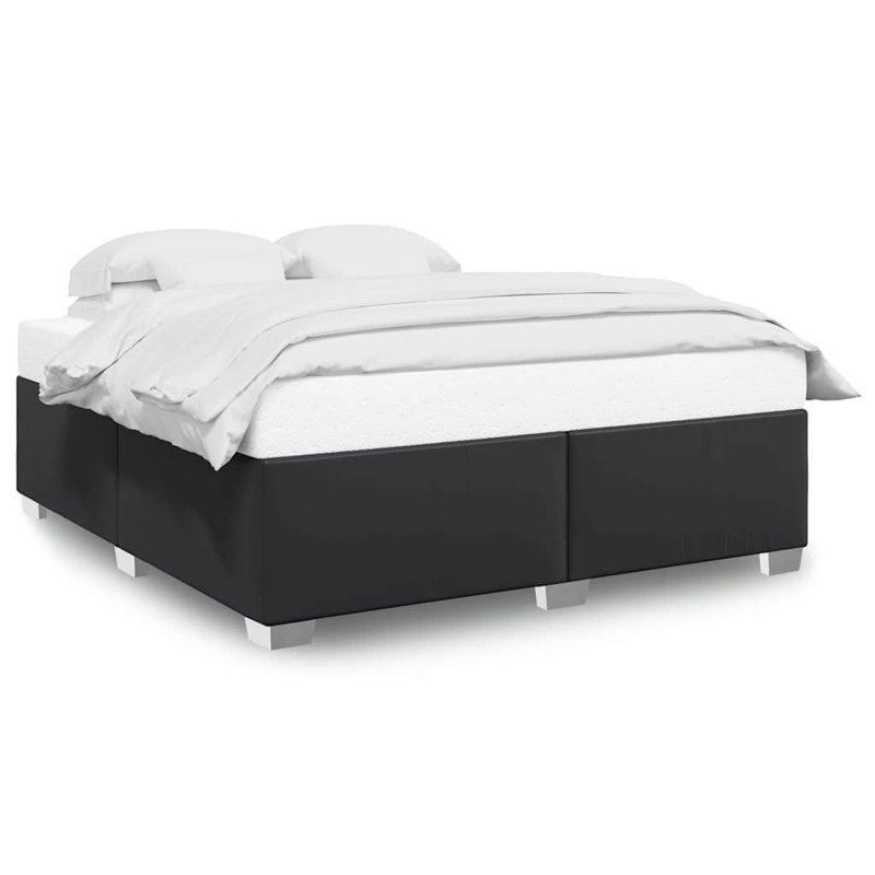 Lit en similicuir Latitude Run® Bed, Noir, Lit double