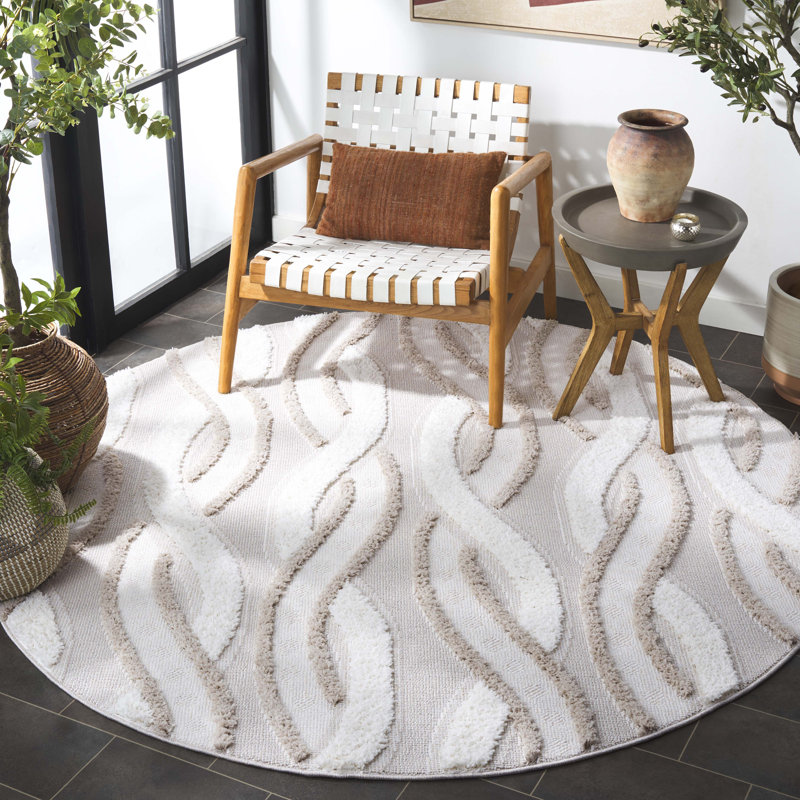 Aleksah Trends Performance Abstract Rug, Round 6'7"