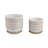 Ceramic Saucer Planters With Textured Circular Design, Durable Modern Accent Planter Pots, Contemporary Style Containers For Indoor Decor, Set Of 2-913906409