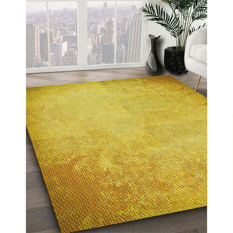 Tapis 100% à motifs lavables à la machine 2989 YW, Rectangle 3 pi x 5 pi