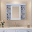 Armoire à pharmacie murale moderne avec porte miroir et 6 tablettes ouvertes Modern-754314019-754449991