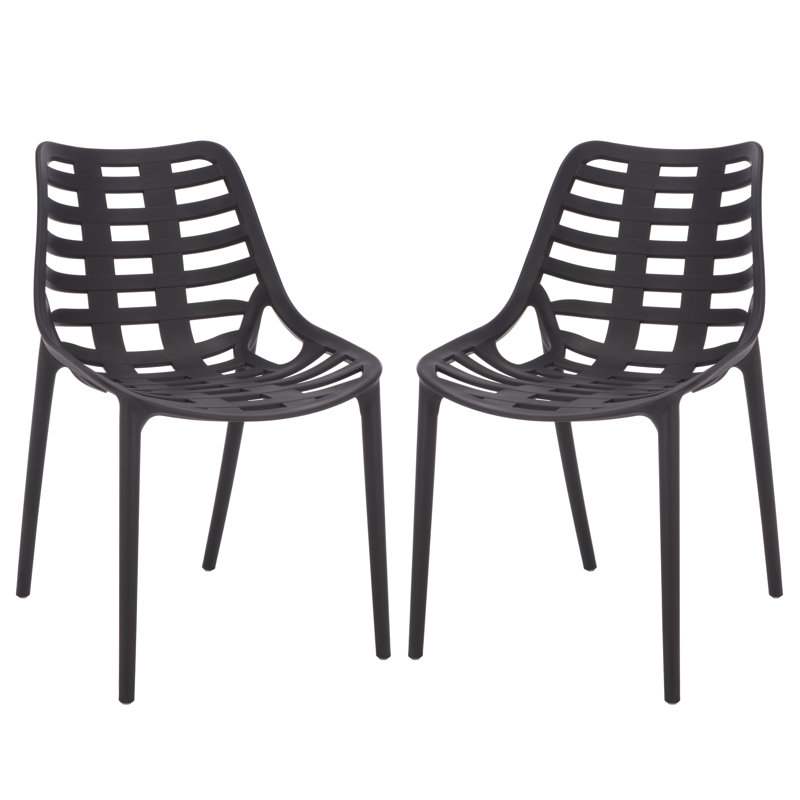 Ensemble de 2 chaises de salle à manger Fufa, Noir