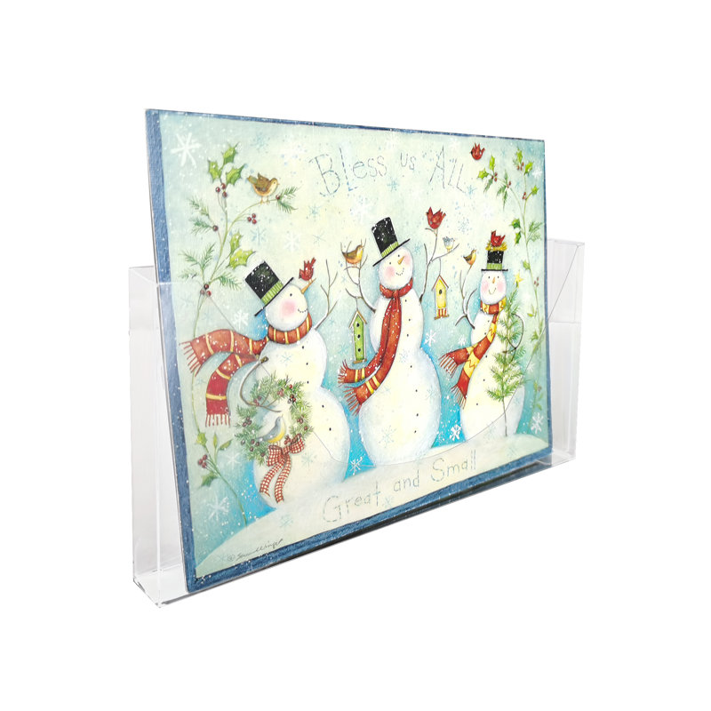 Boîte de rangement transparente pour cartes de vœux 7,4 x 3,7 x 0,75 po