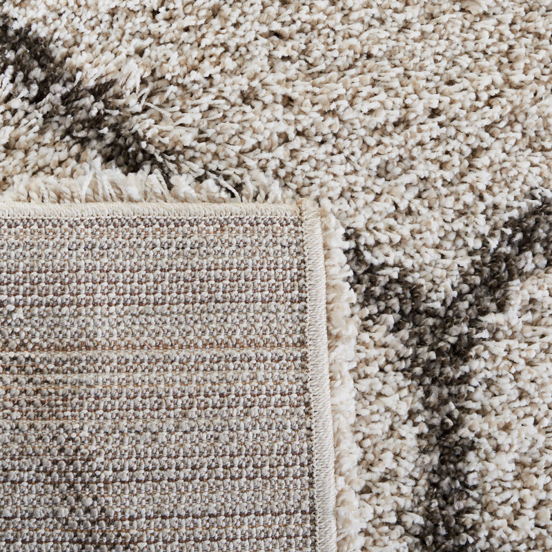 Girault Geometric Shag Area Rug, Rectangle 69 x 114 cm
