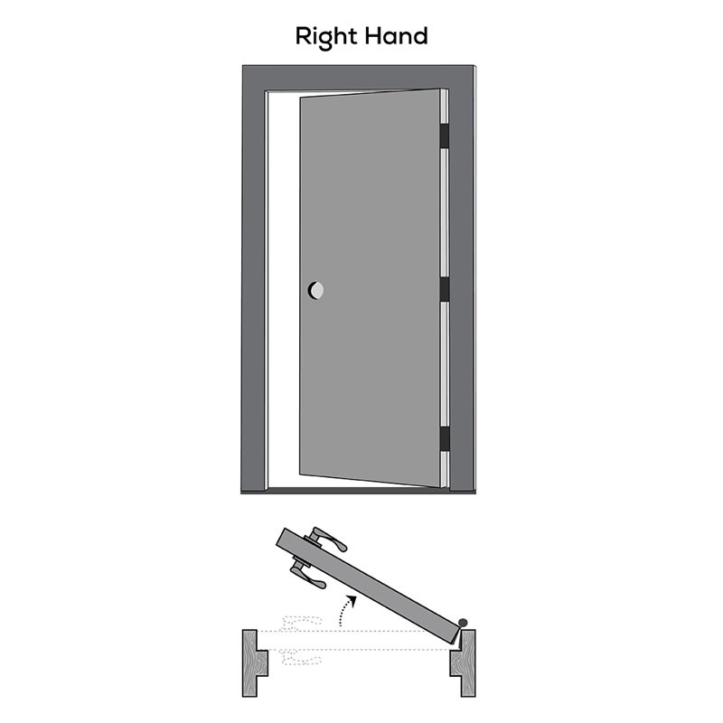 Double shaker intérieur à 2 panneaux apprêté, Côté gauche, 34 po x 81,75 po
