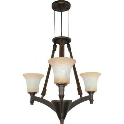 Varnell 3 - Light Dimmable Tiered Chandelier