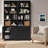 70.8'' H x 23.6'' W Standard Bookcase with 3 Drawers,Cabinet Doors and Open Shelves -293500947