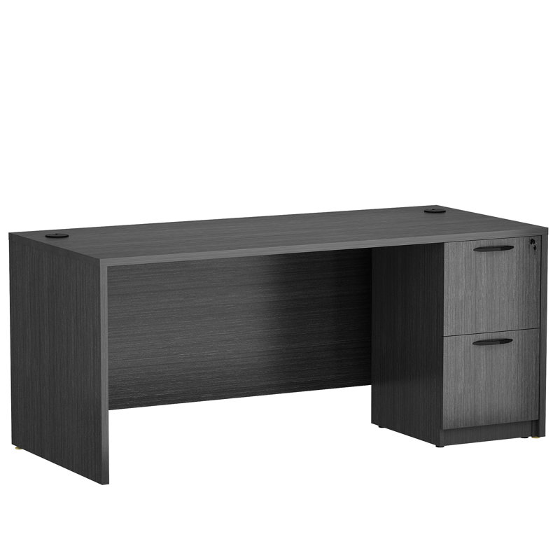 Nikkitta 66.93" Rectangle Executive Office Desk, Gray