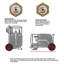 Réservoir de propane horizontal vertical Flame King de 20 lb avec OPD de qualité supérieure, jauge intégrée, roues de chariot