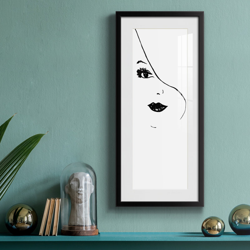 Croquis de mode II - reproduction de cadre photo, Noir