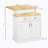 Kitchen Island with Storage Cabinet, White