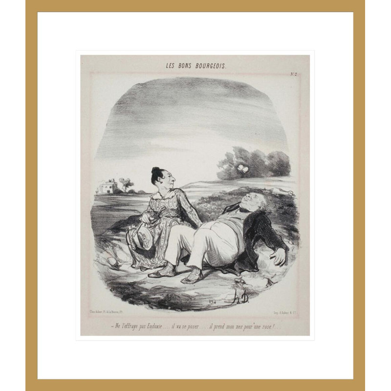 Les Bons Bourges: Ne l'effraye pas Eudoxie ... par Honoré Daumier, H 20,43 po x l 17,75 po