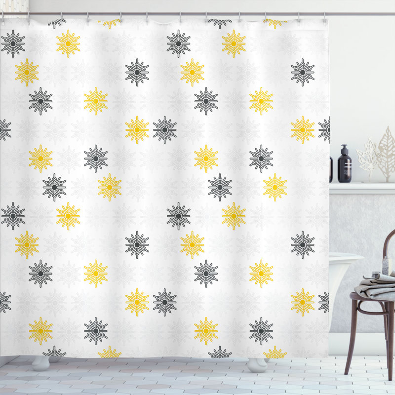 Ensemble de rideau de douche + crochets, H 75 po x l 69 po