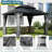 Patio Double-Vented Galvanized Steel Top Gazebo-100491005