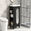 Meuble-lavabo de 20 po avec lavabo, meuble-lavabo avec tablette à deux niveaux, tablette réglable, bois massif et panneau de fibres à densité moyenne-111793985