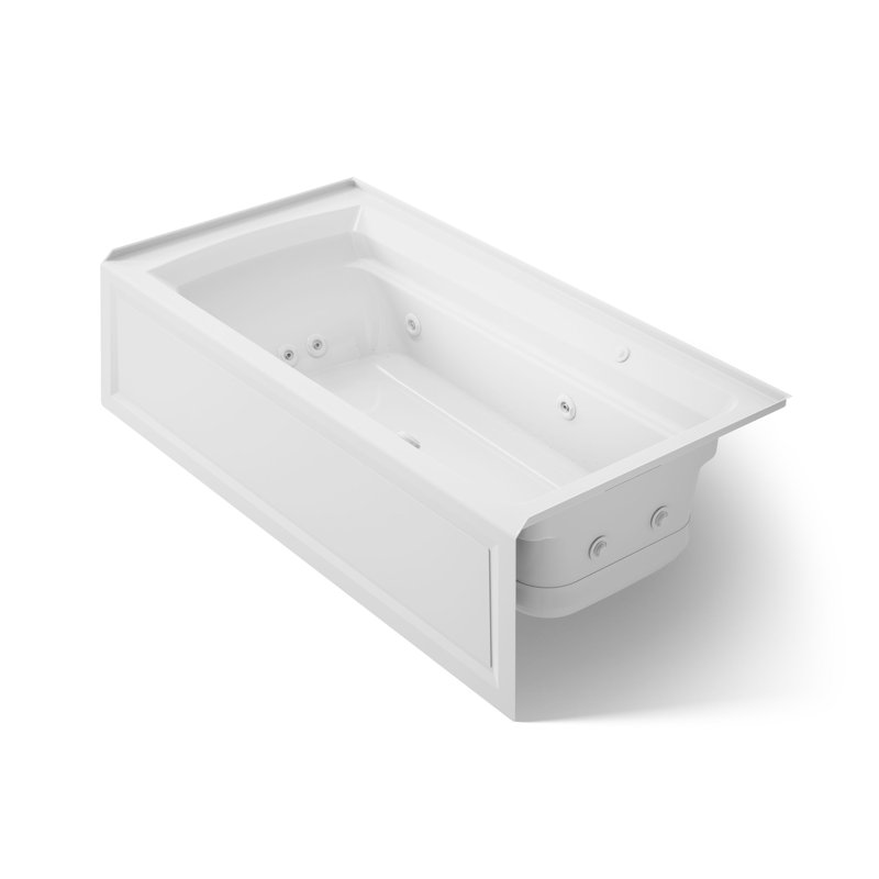 Archer 72-in X 36-in Integral Apron Whirlpool, White, Right