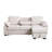91"W Chenille Fabric Reversible Sleeper Sectional With Storage Chaise, Drop-Down Table, Cup Holders And Charging Ports-35993650
