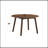 Walnut Finish Round Dining Table