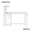 Bureau d'ordinateur polyvalent avec prises de courant, charge USB et tablettes de rangement réversibles pour le bureau personnel et les jeux-208261368