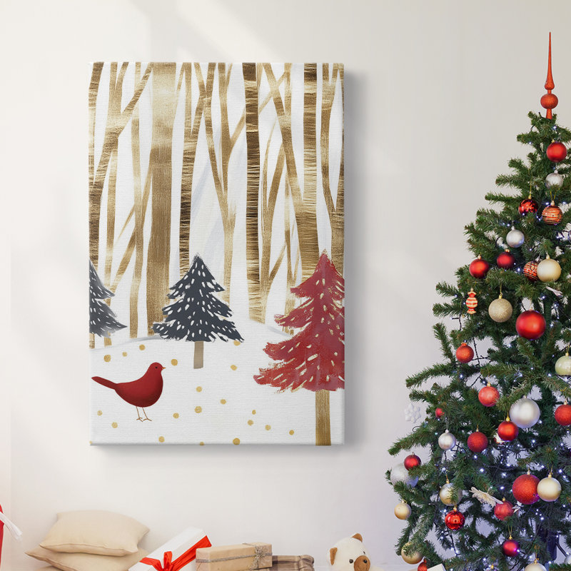 Art de Noël des Fêtes - Toile tendue avec châssis CDIX, H 60 po x l 40 po