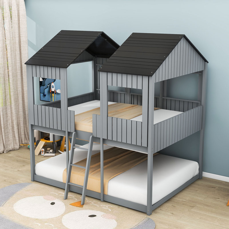 Tullahassee Kids Full Over Full Bunk Bed, Antique Grey