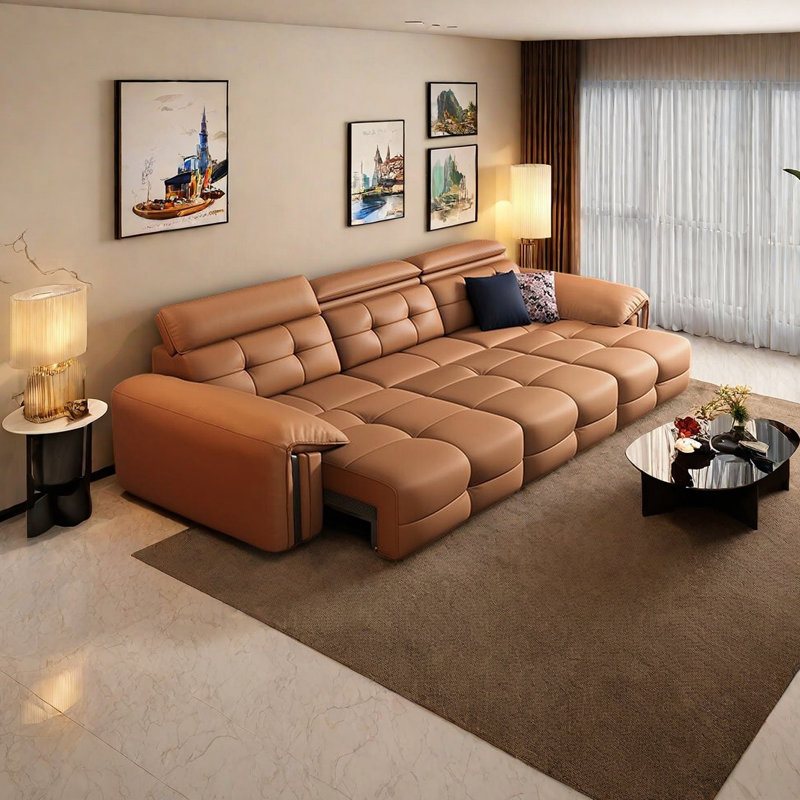 Canapé électrique de style rétro, 3, H 41,33 po x l 106,29 po x P 42,51 po