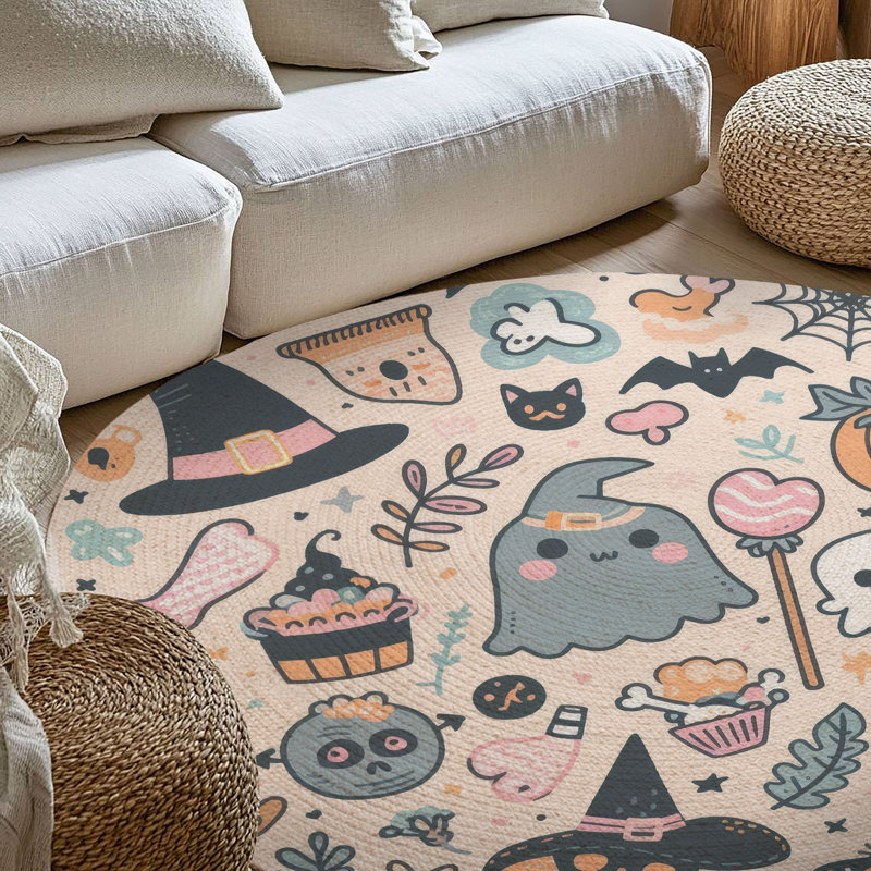 Tapis tressé à faibles vibrations, Rond 5 pi