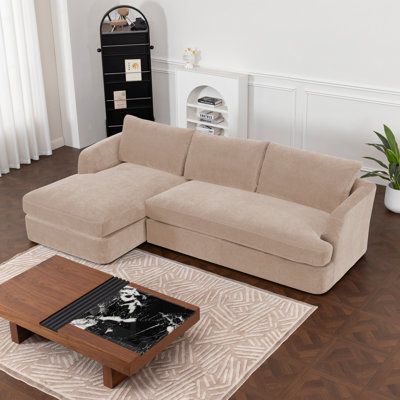 Alameda 109" W Velvet L-Shaped Sectional