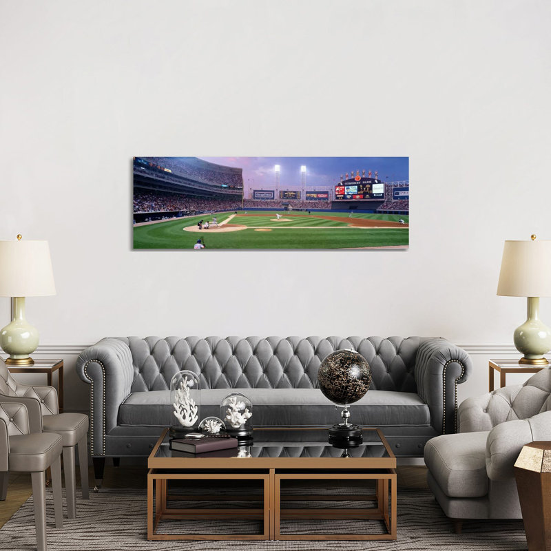 USA, Illinois, Chicago, White Sox, Baseball - Wrapped Canvas Panoramic Print, 152.4 cm H x 50.8 cm W x 1.91 cm D
