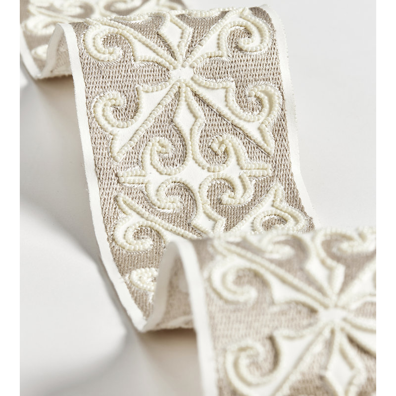 SAXONY EMBELLISHED TAPE, Pearl