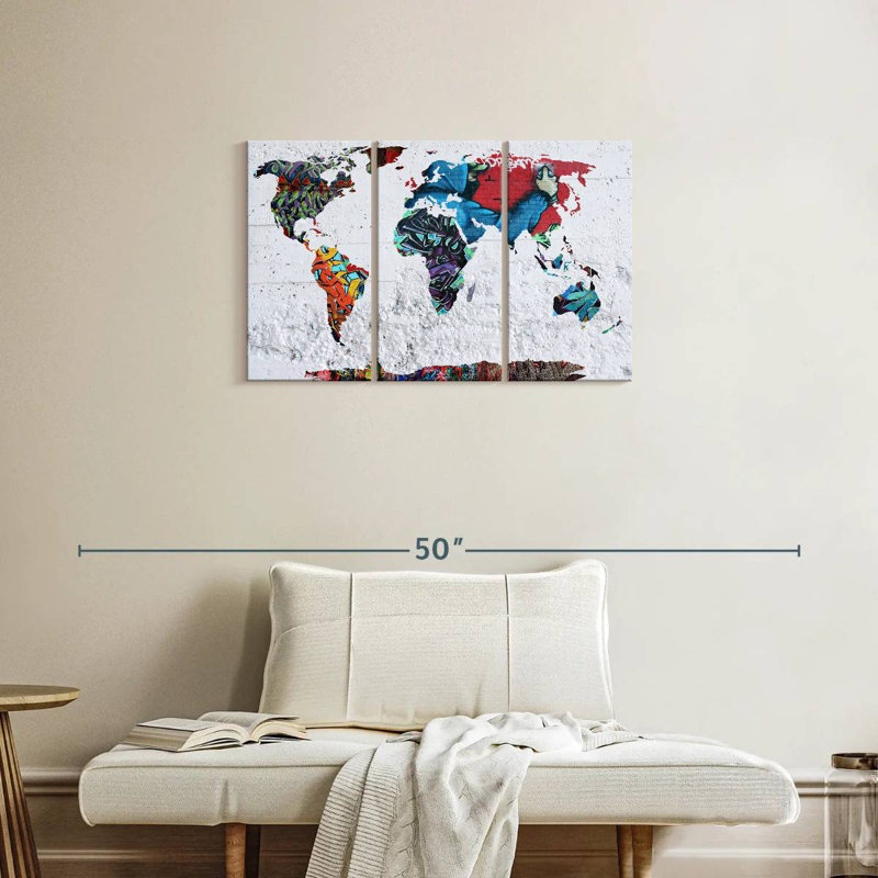 Aliaz Map Graffiti, 20" H x 33" W