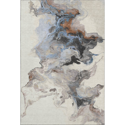 Premium Machine Washable Mehara AMF1688 Abstract Rug