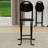 4Pcs Portable Folding Bar Stool With Footrest(Set Of 4)