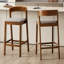 Upholstered Counter Stool with Solid Wood Frame-1535108292-1535108297
