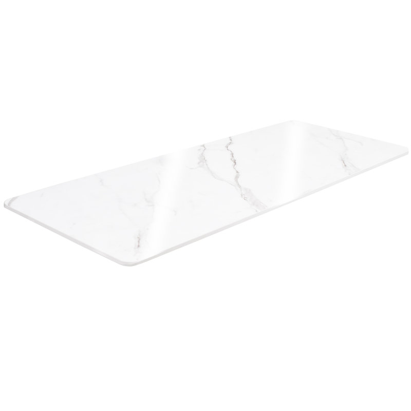 De table, 60" x 24", White Marble Dry Erase, 1-Piece