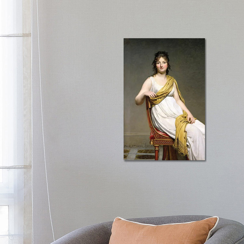 Portrait Of Madame Raymond De Verninac, 1798-99 by Jacques-Louis David - Wrapped Canvas Painting