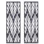 2 panneaux d'art mural en bois taillé gris - l 12 po x H 36 po au fini complexe récupéré 4 crochets pour la création de décor de chambre à coucher
