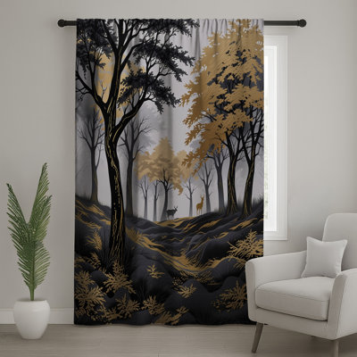 Rideaux de fenêtre, rideaux occultant et occultant forêt noire et noire
