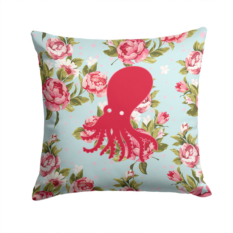 Coussin décoratif intérieur / extérieur Octopus, H 14 po x l 14 po x P 4 po