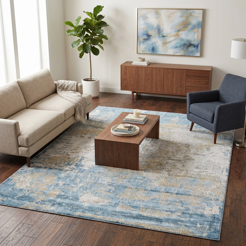 Brazell Abstract Indoor Rug, Rectangle 10'3" x 14'