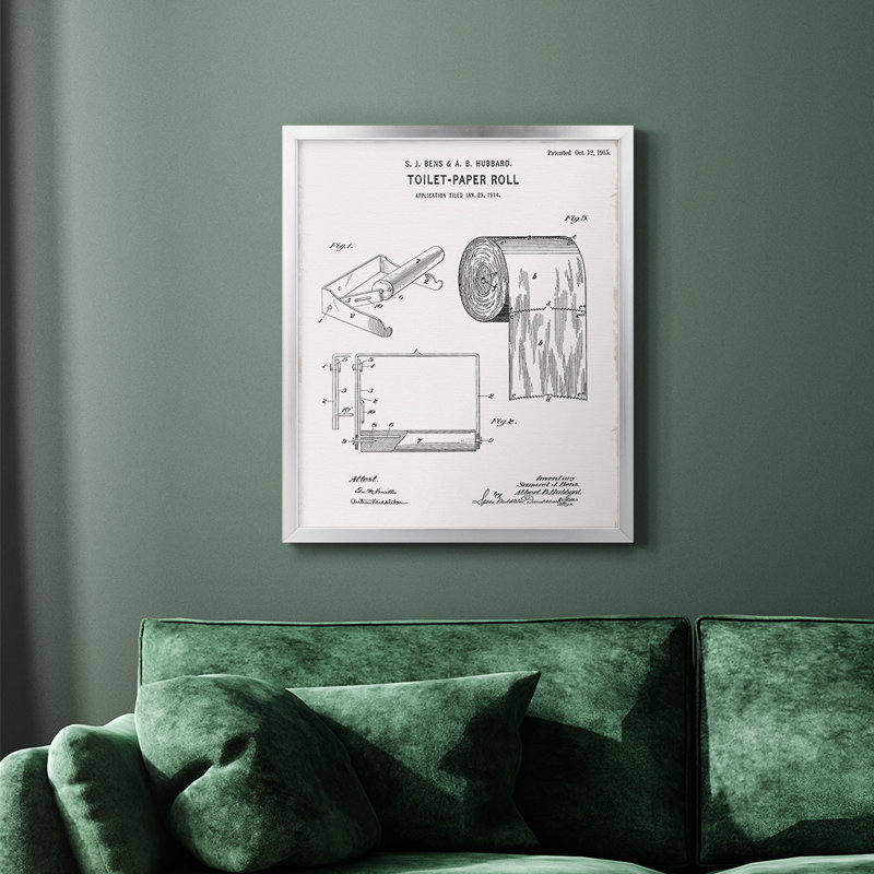 Toile de papier hygiénique de qualité supérieure brevetée I - prête à être accrochée, Argent, H 20 po x l 16 po