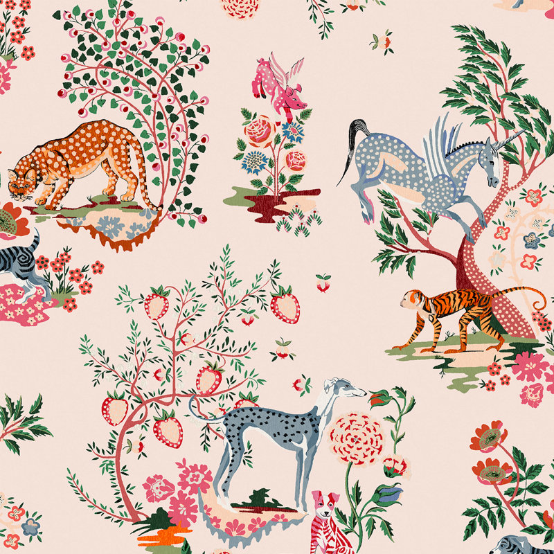 Cath Kidston Painted Kingdom Navy, Pink