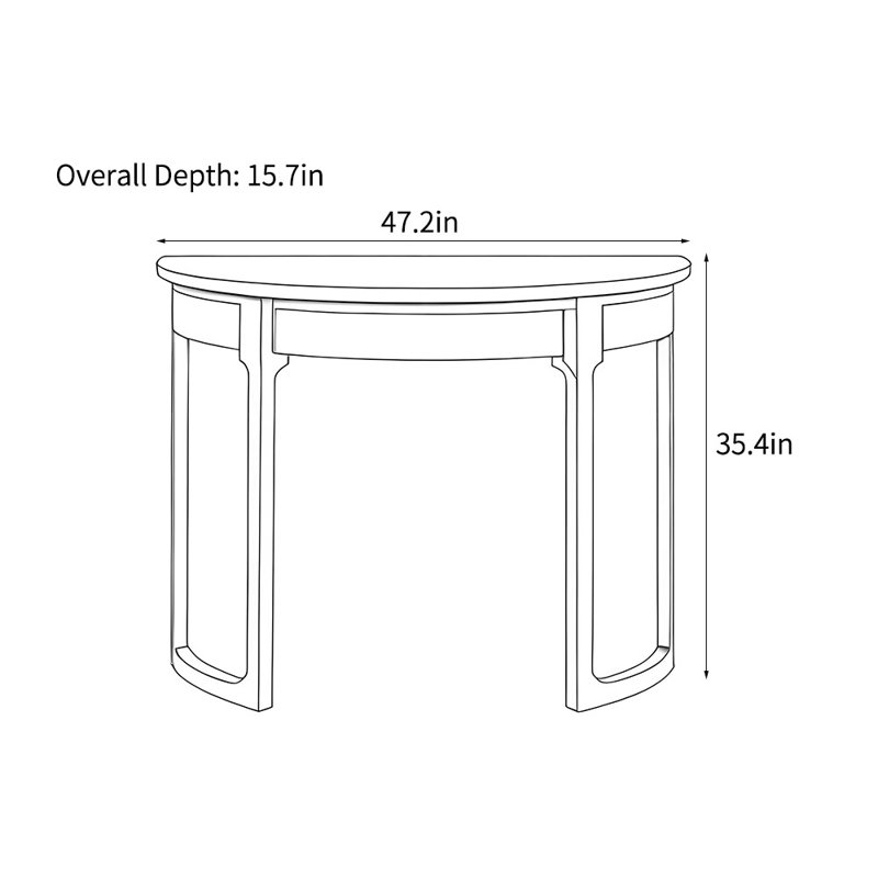 Chinese-style simple brown console table